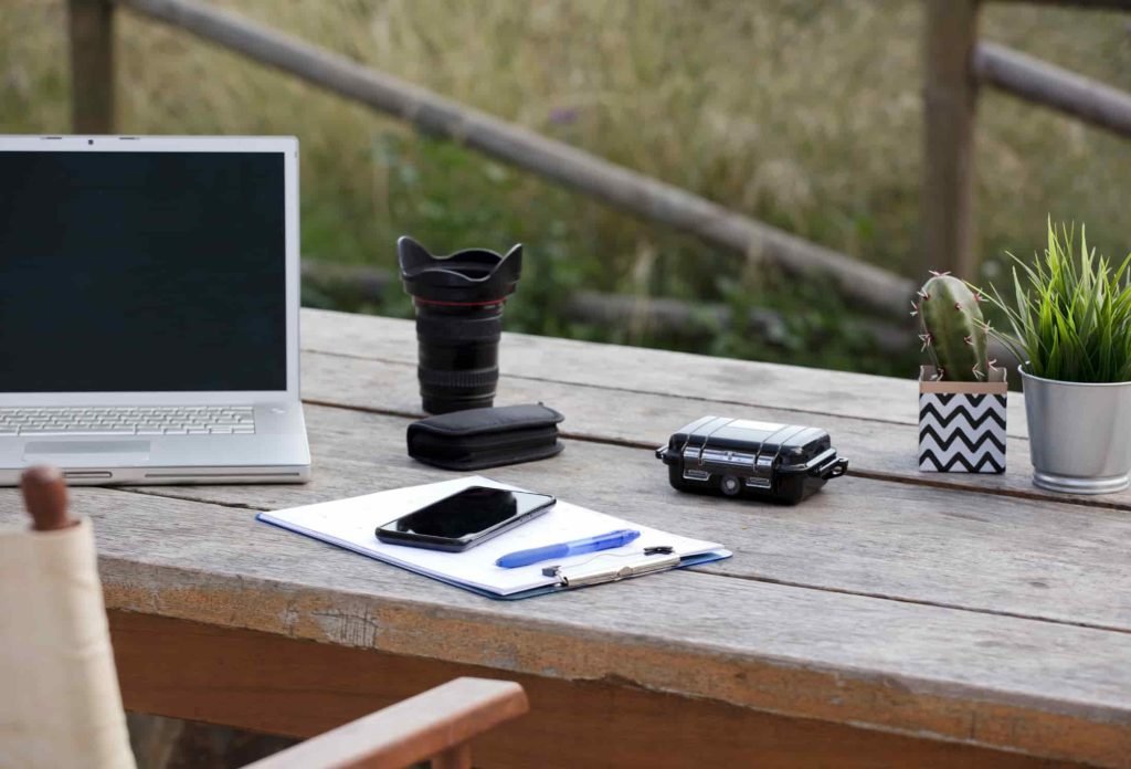 outdoor working setup